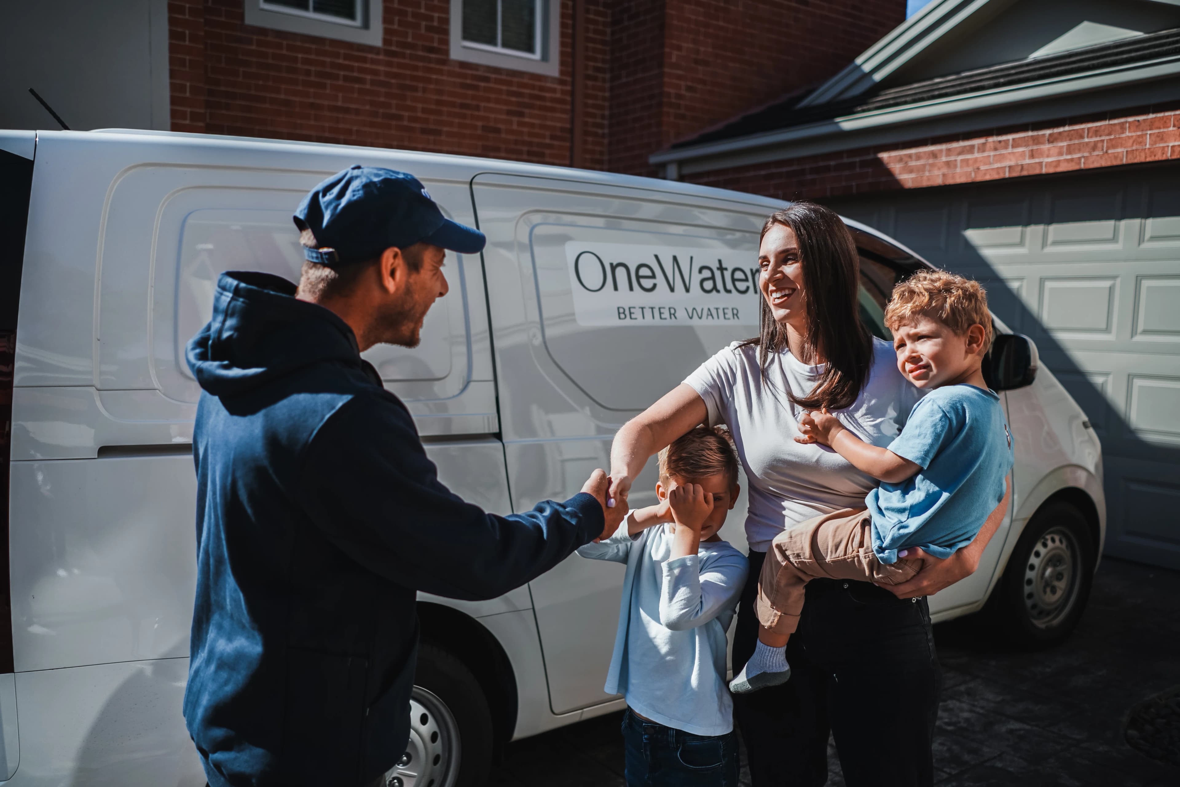 OneWater service team with customer